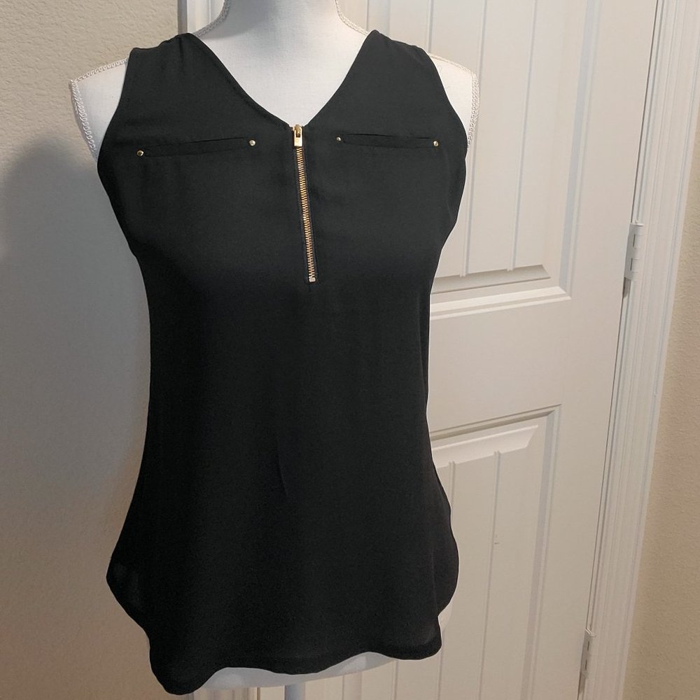 Express Sleeveless Zip Top